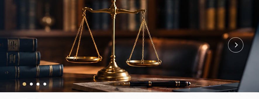Legal professional reviewing documents beside law books and scales of justice