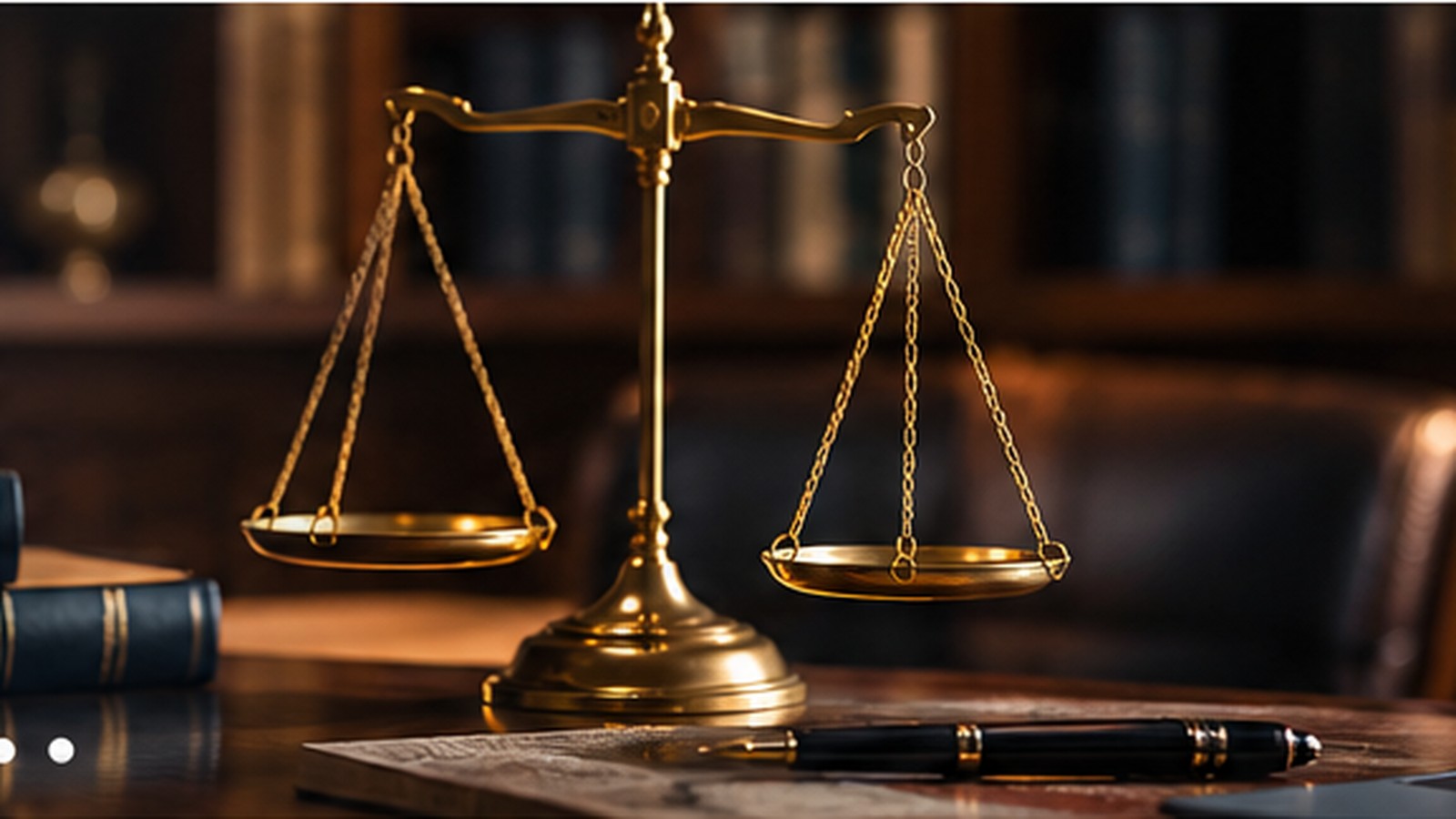 Law books and scales of justice